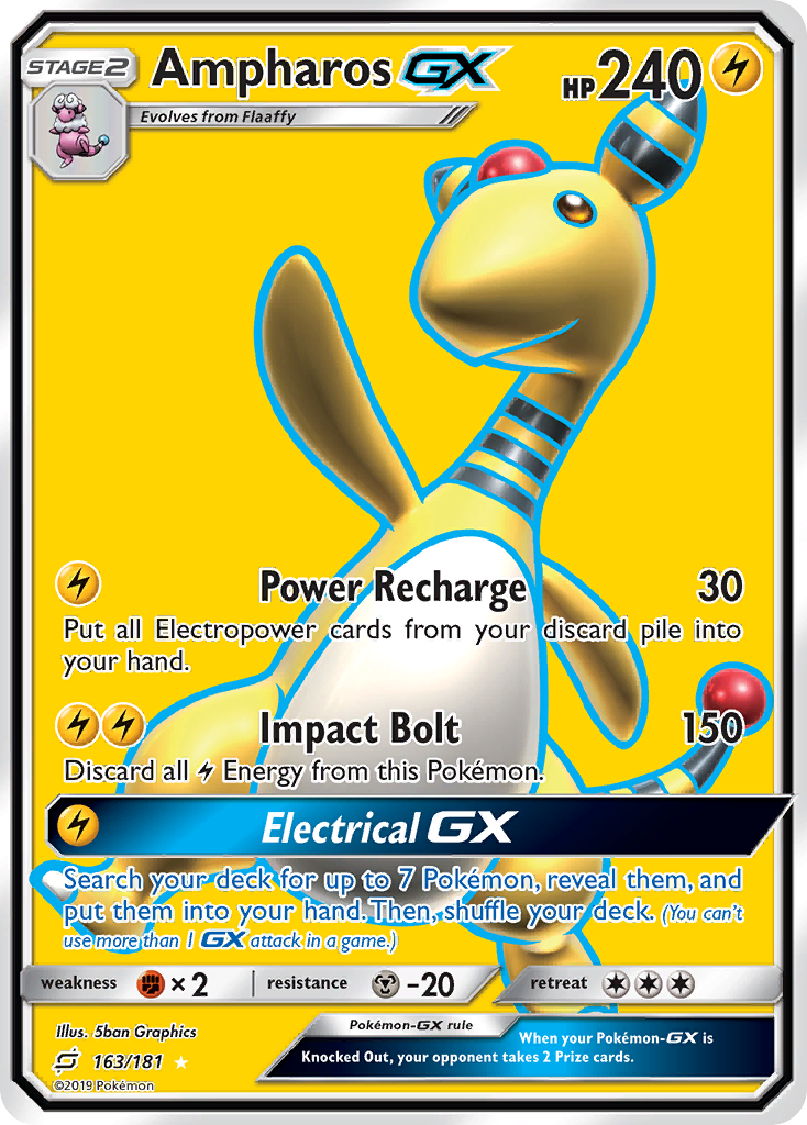 Ampharos GX (163/181) [Sun & Moon: Team Up] | Clutch Gaming