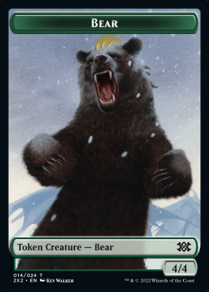 Bear // Knight Double-Sided Token [Double Masters 2022 Tokens] | Clutch Gaming