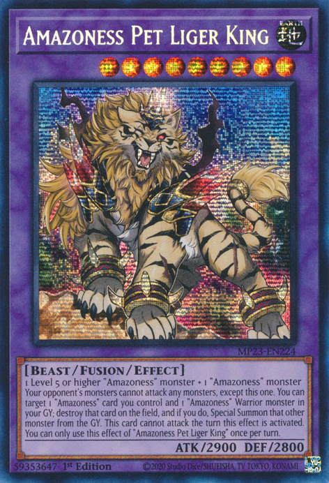 Amazoness Pet Liger King [MP23-EN224] Prismatic Secret Rare | Clutch Gaming