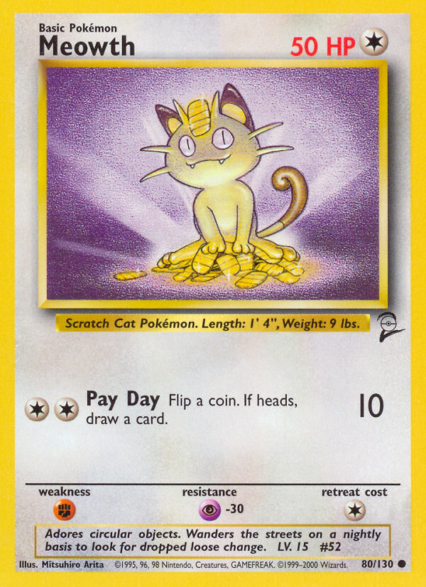 Meowth (80/130) [Base Set 2] | Clutch Gaming