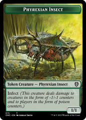 Phyrexian Mite // Phyrexian Insect Double-Sided Token [Phyrexia: All Will Be One Commander Tokens] | Clutch Gaming