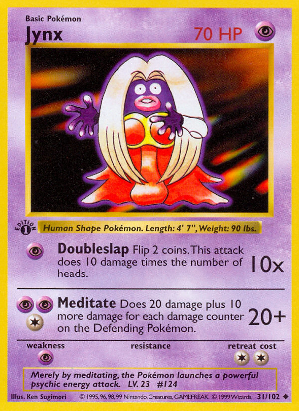 Jynx (31/102) (Shadowless) [Base Set 1st Edition] | Clutch Gaming