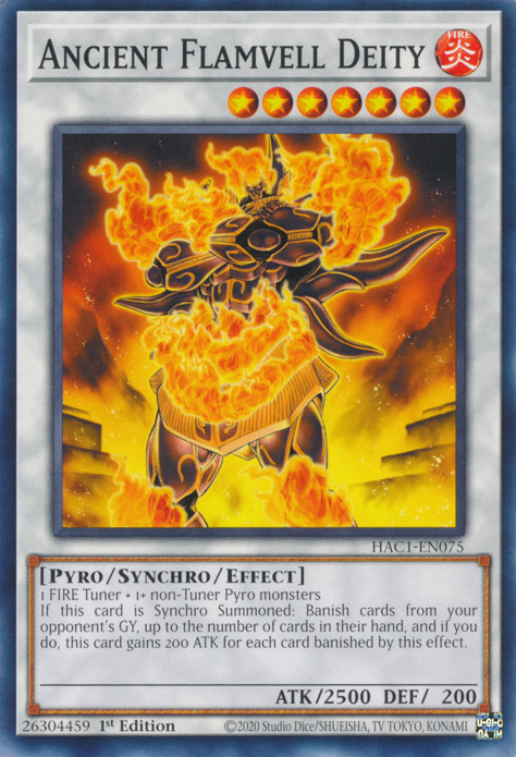 Ancient Flamvell Deity [HAC1-EN075] Parallel Rare | Clutch Gaming