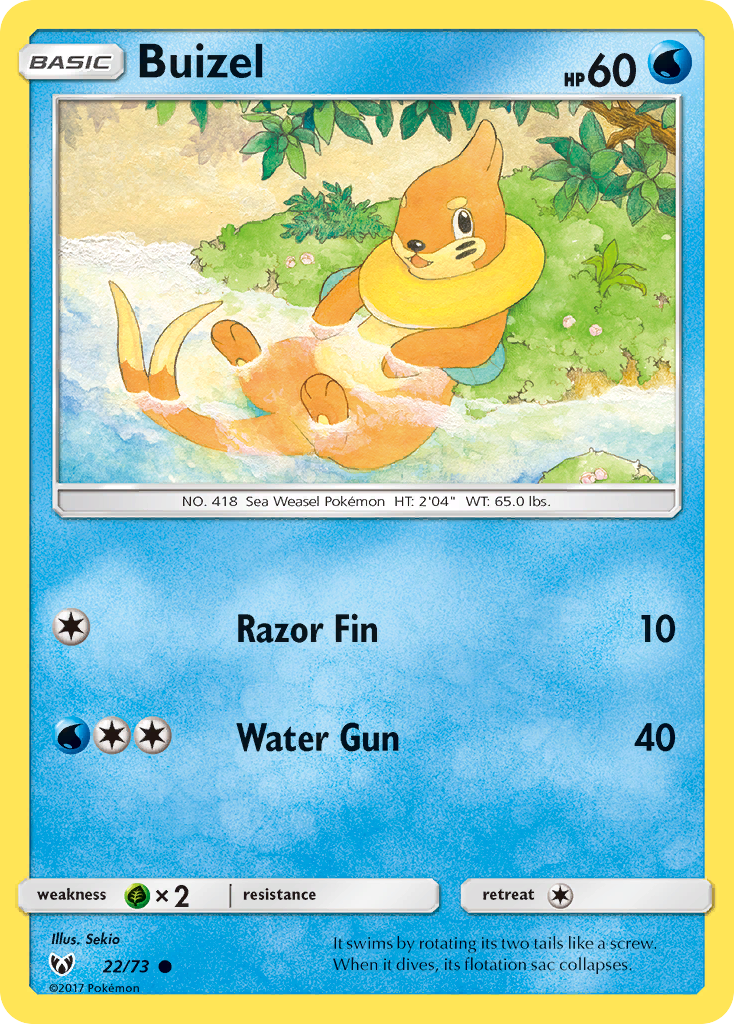 Buizel (22/73) [Sun & Moon: Shining Legends] | Clutch Gaming