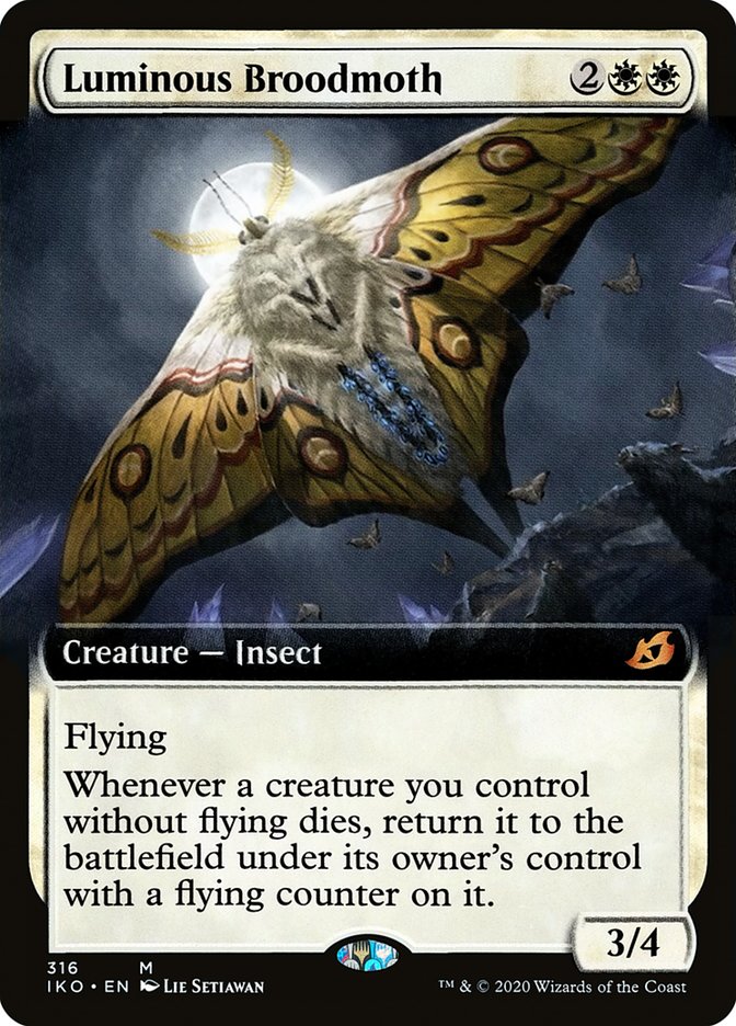 Luminous Broodmoth (Extended Art) (316) [Ikoria: Lair of Behemoths] | Clutch Gaming