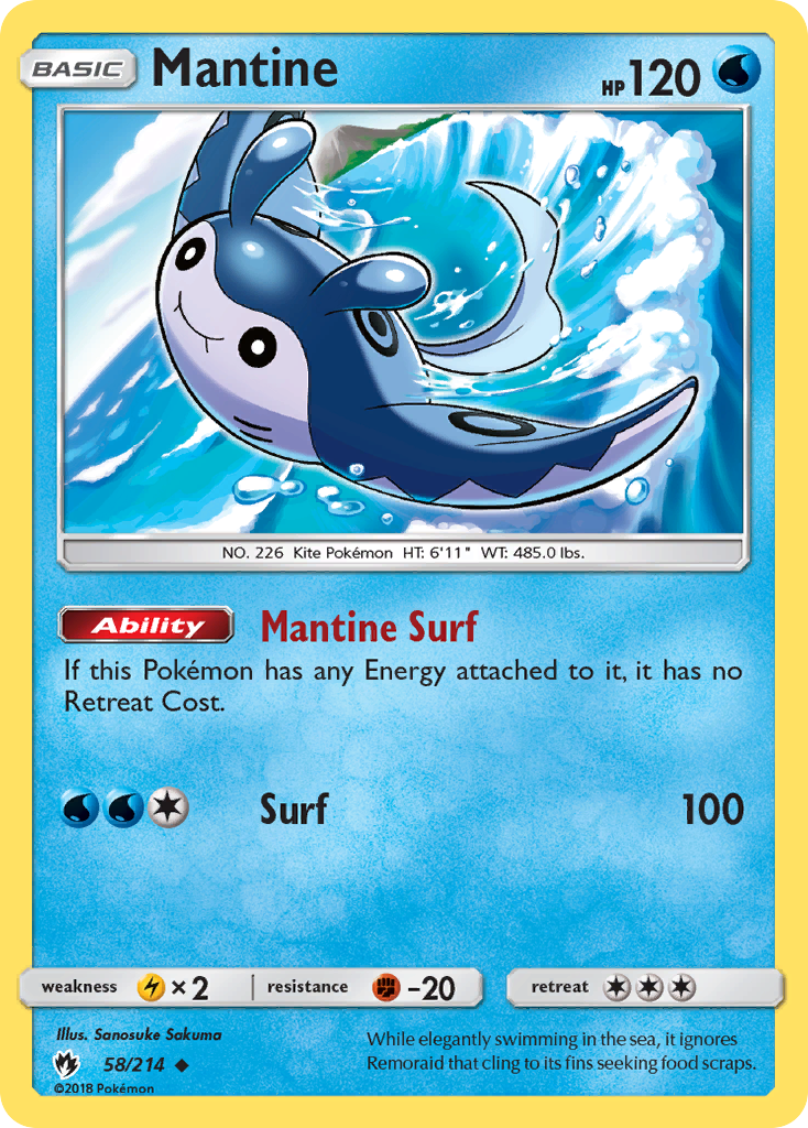 Mantine (58/214) [Sun & Moon: Lost Thunder] | Clutch Gaming