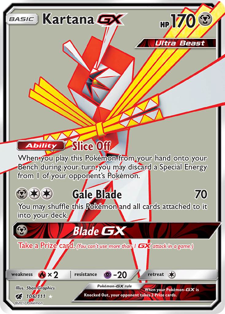 Kartana GX (106/111) [Sun & Moon: Crimson Invasion] | Clutch Gaming