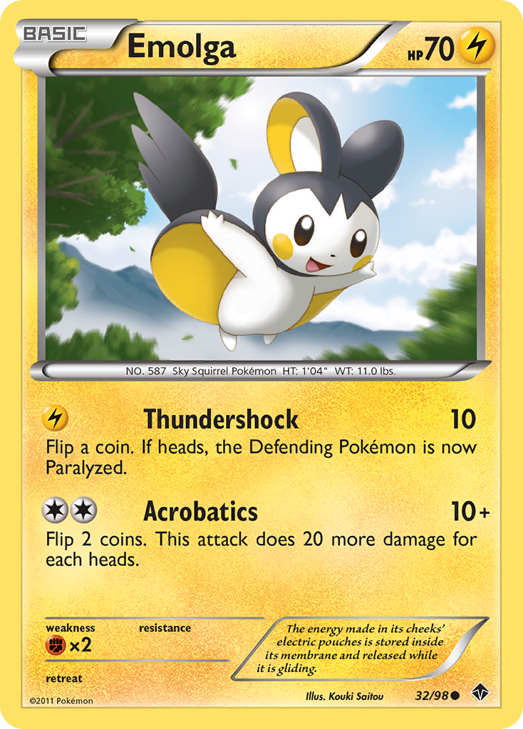 Emolga (32/98) [Black & White: Emerging Powers] | Clutch Gaming