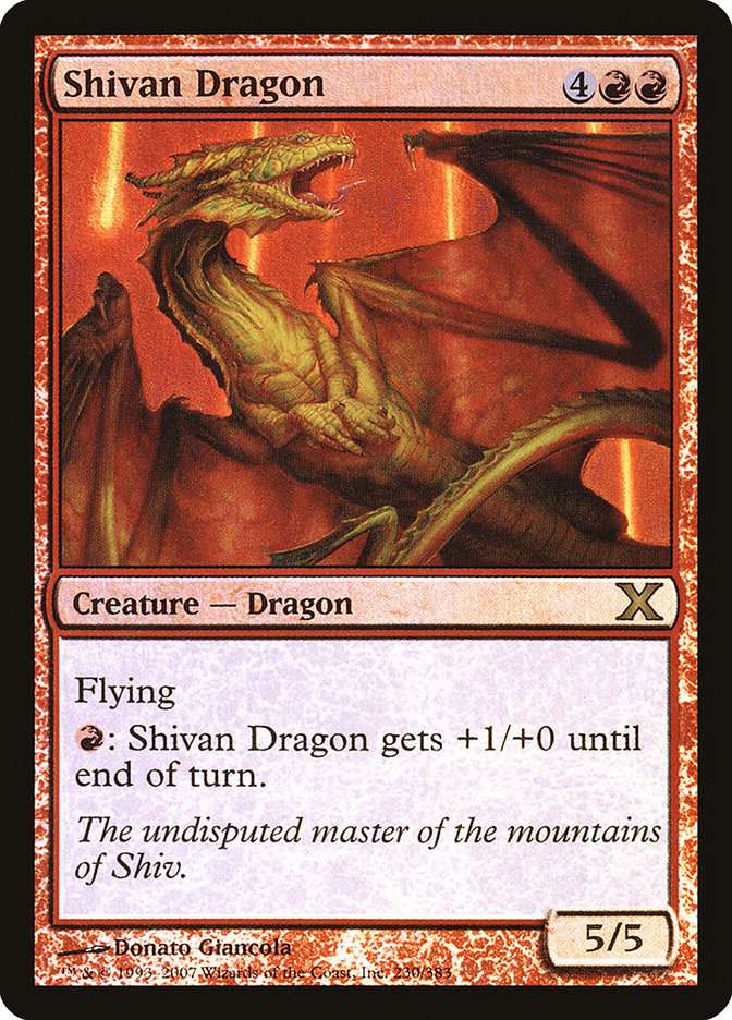 Shivan Dragon (Premium Foil) [Tenth Edition] | Clutch Gaming