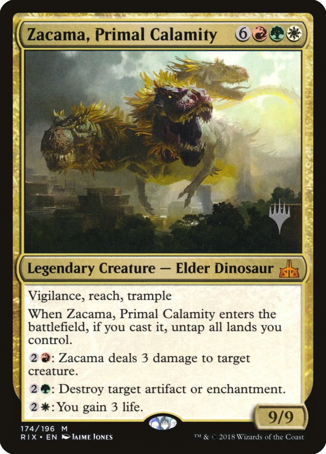 Zacama, Primal Calamity (Promo Pack) [Rivals of Ixalan Promos] | Clutch Gaming