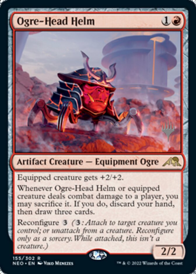 Ogre-Head Helm (Promo Pack) [Kamigawa: Neon Dynasty Promos] | Clutch Gaming