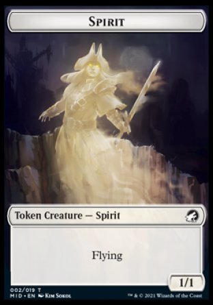 Wolf // Spirit Double-Sided Token [Innistrad: Midnight Hunt Tokens] | Clutch Gaming