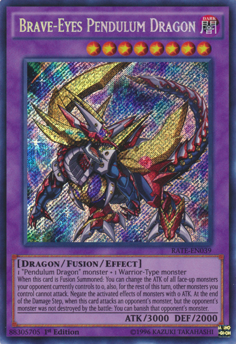 Brave-Eyes Pendulum Dragon [RATE-EN039] Secret Rare | Clutch Gaming