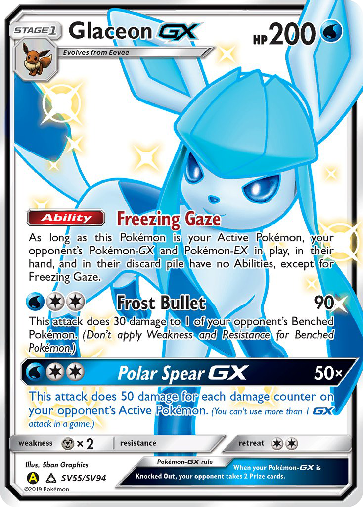 Glaceon GX (SV55/SV94) [Sun & Moon: Hidden Fates - Shiny Vault] | Clutch Gaming