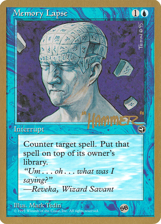 Memory Lapse (Runes) (Shawn "Hammer" Regnier) (SB) [Pro Tour Collector Set] | Clutch Gaming