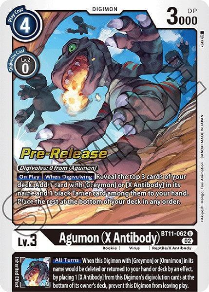 Agumon (X Antibody) [BT11-062] [Dimensional Phase Pre-Release Promos] | Clutch Gaming