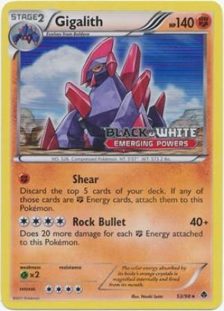 Gigalith (53/98) (Prerelease Promo) [Black & White: Black Star Promos] | Clutch Gaming