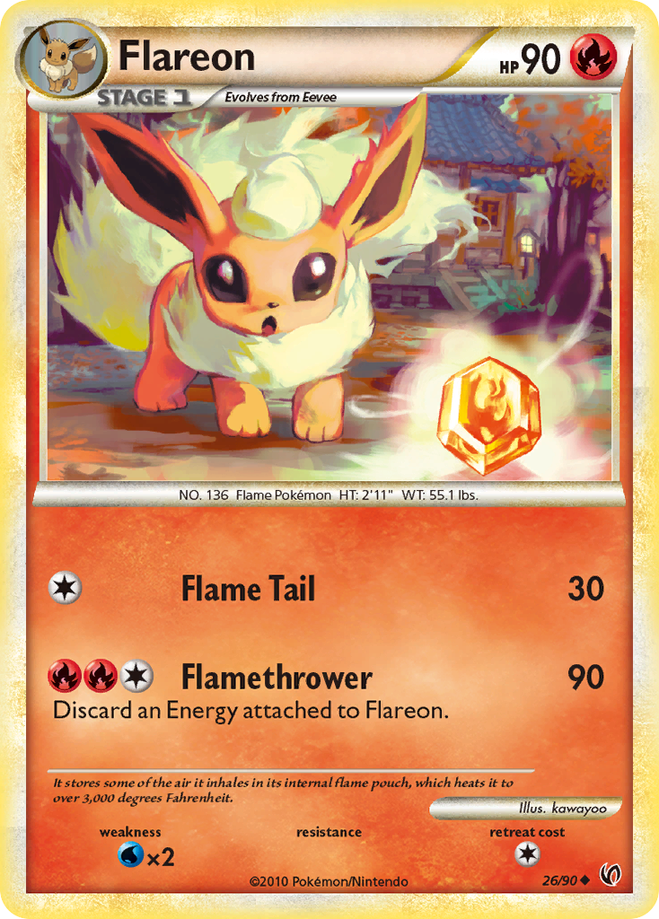 Flareon (26/90) [HeartGold & SoulSilver: Undaunted] | Clutch Gaming