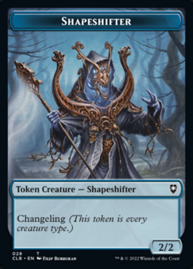 Shapeshifter (024) // Shapeshifter (028) Double-Sided Token [Commander Legends: Battle for Baldur's Gate Tokens] | Clutch Gaming