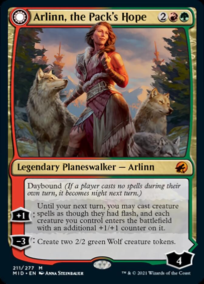 Arlinn, the Pack's Hope // Arlinn, the Moon's Fury [Innistrad: Midnight Hunt] | Clutch Gaming