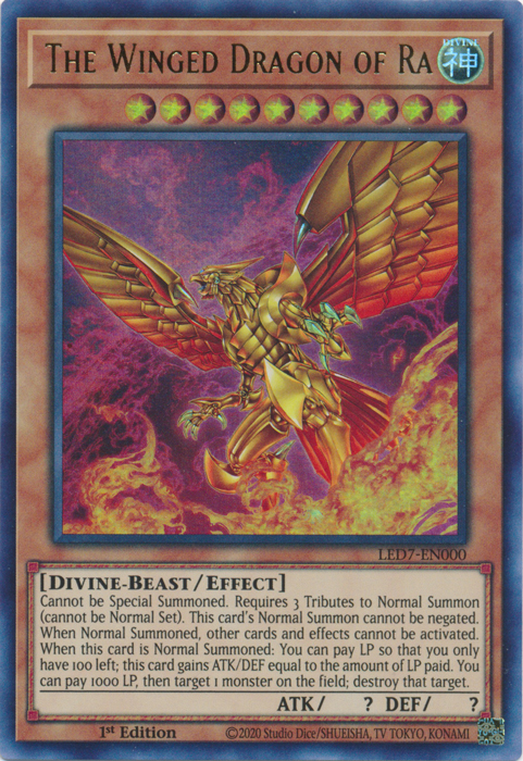 The Winged Dragon of Ra (Alternate Art) [LED7-EN000] Ultra Rare | Clutch Gaming