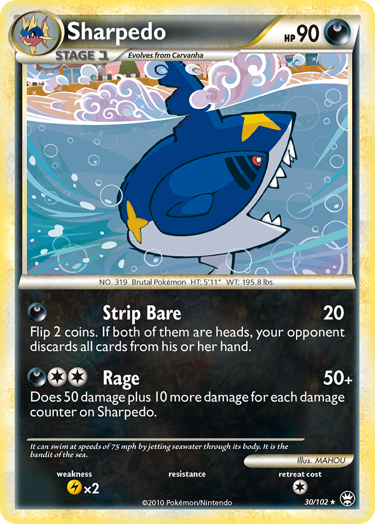 Sharpedo (30/102) [HeartGold & SoulSilver: Triumphant] | Clutch Gaming