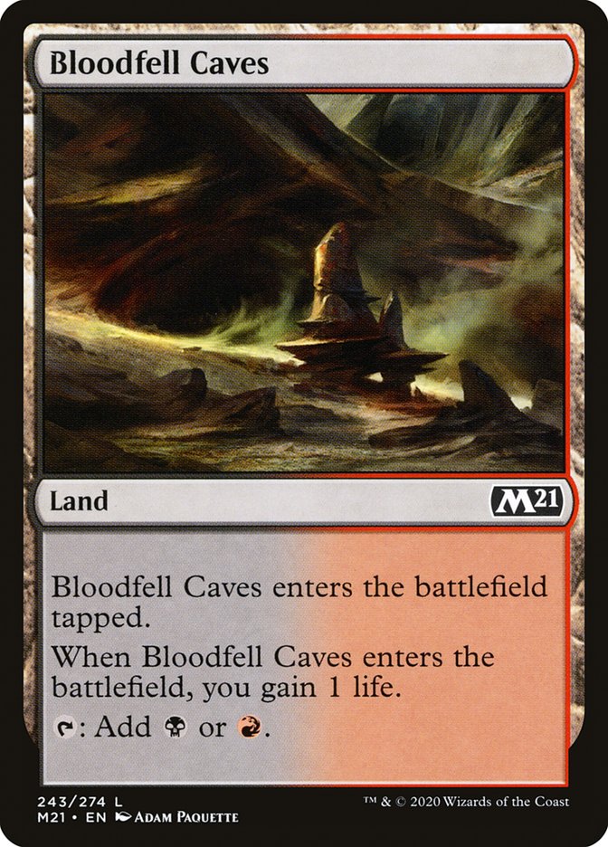 Bloodfell Caves [Core Set 2021] | Clutch Gaming