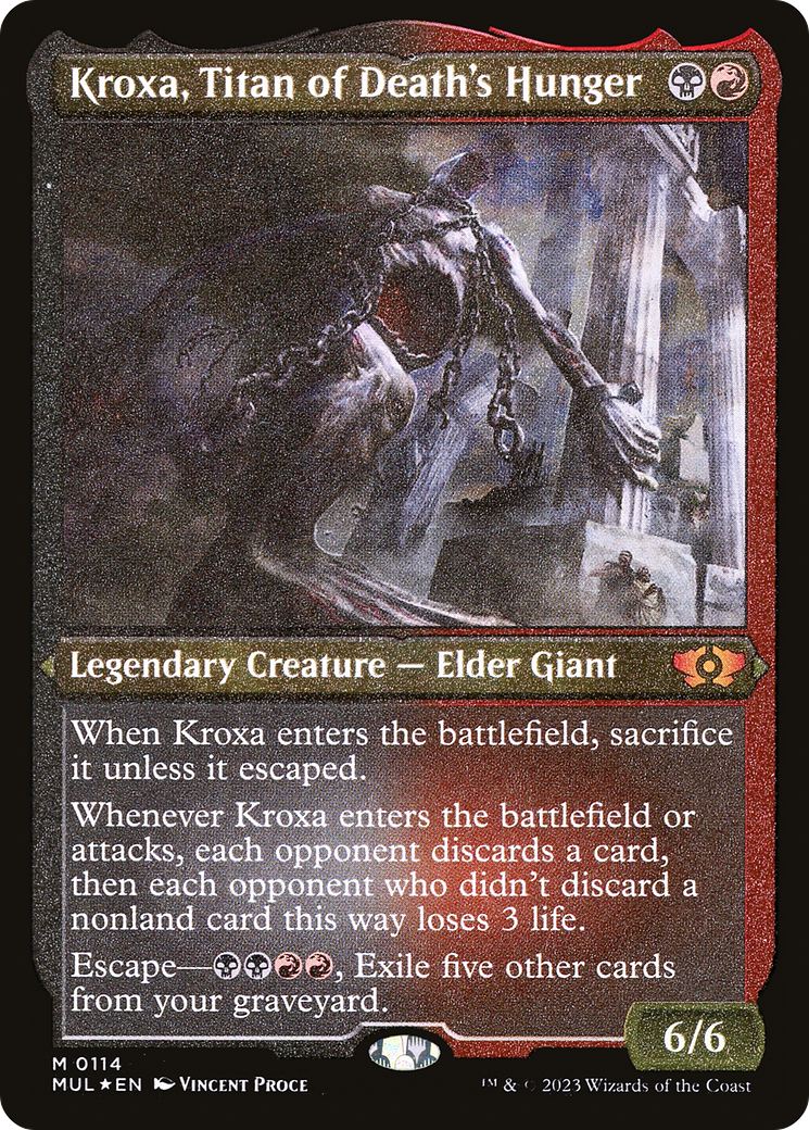 Kroxa, Titan of Death's Hunger (Foil Etched) [Multiverse Legends] | Clutch Gaming