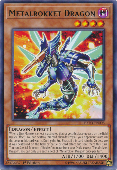 Metalrokket Dragon [EXFO-EN008] Rare | Clutch Gaming