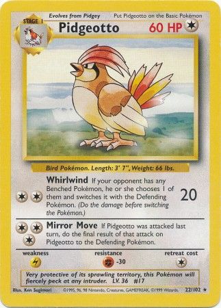 Pidgeotto (22/102) [Base Set Unlimited] | Clutch Gaming