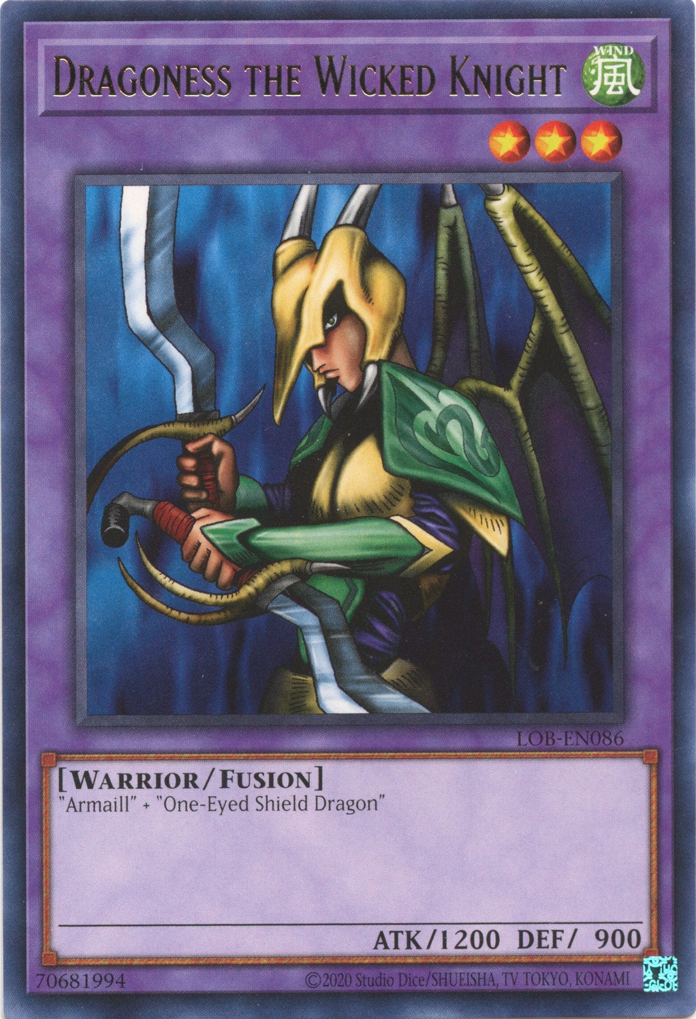 Dragoness the Wicked Knight (25th Anniversary) [LOB-EN086] Rare | Clutch Gaming