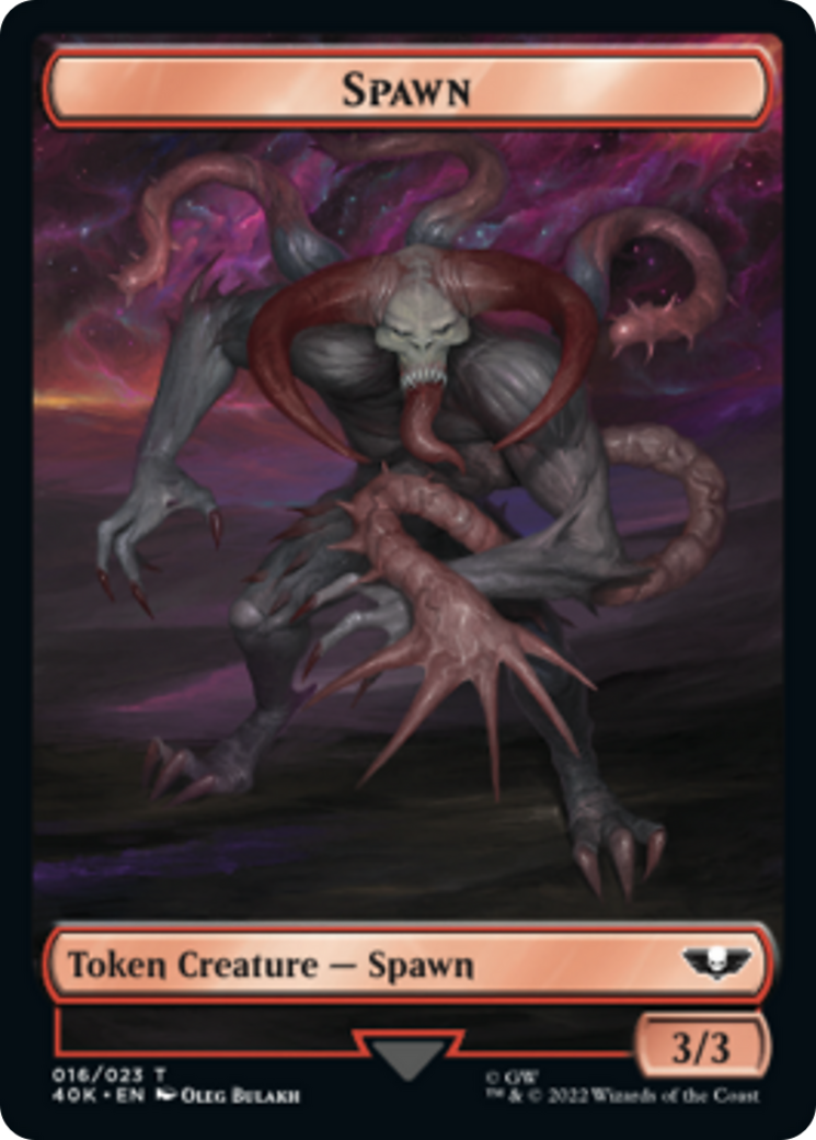 Spawn // Plaguebearer of Nurgle Double-sided (Surge Foil) [Warhammer 40,000 Tokens] | Clutch Gaming