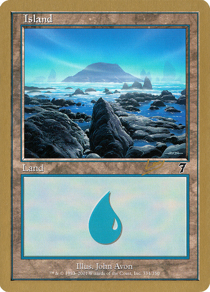 Island (rl334) (Raphael Levy) [World Championship Decks 2002] | Clutch Gaming