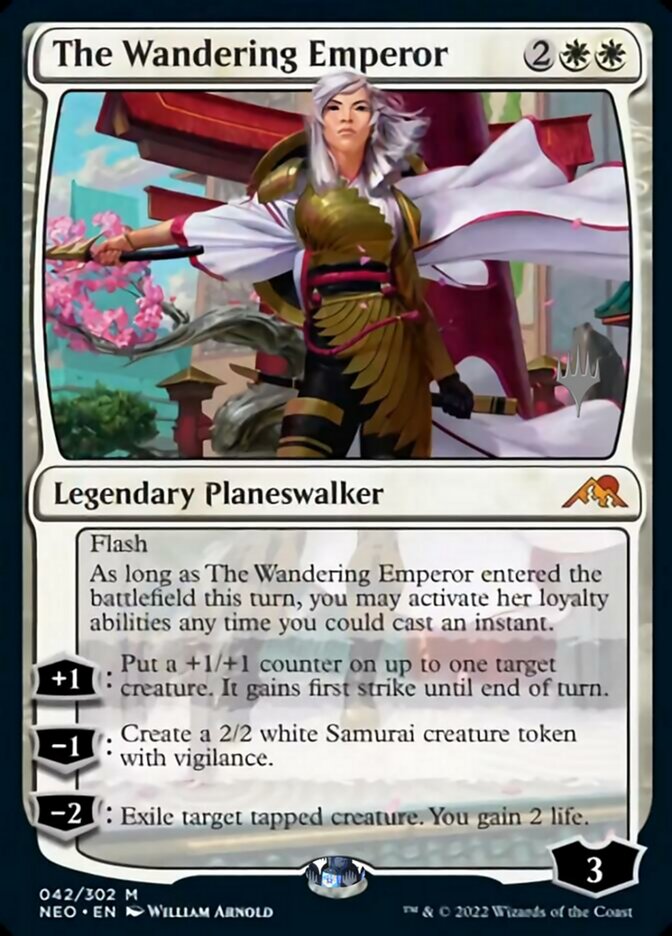 The Wandering Emperor (Promo Pack) [Kamigawa: Neon Dynasty Promos] | Clutch Gaming