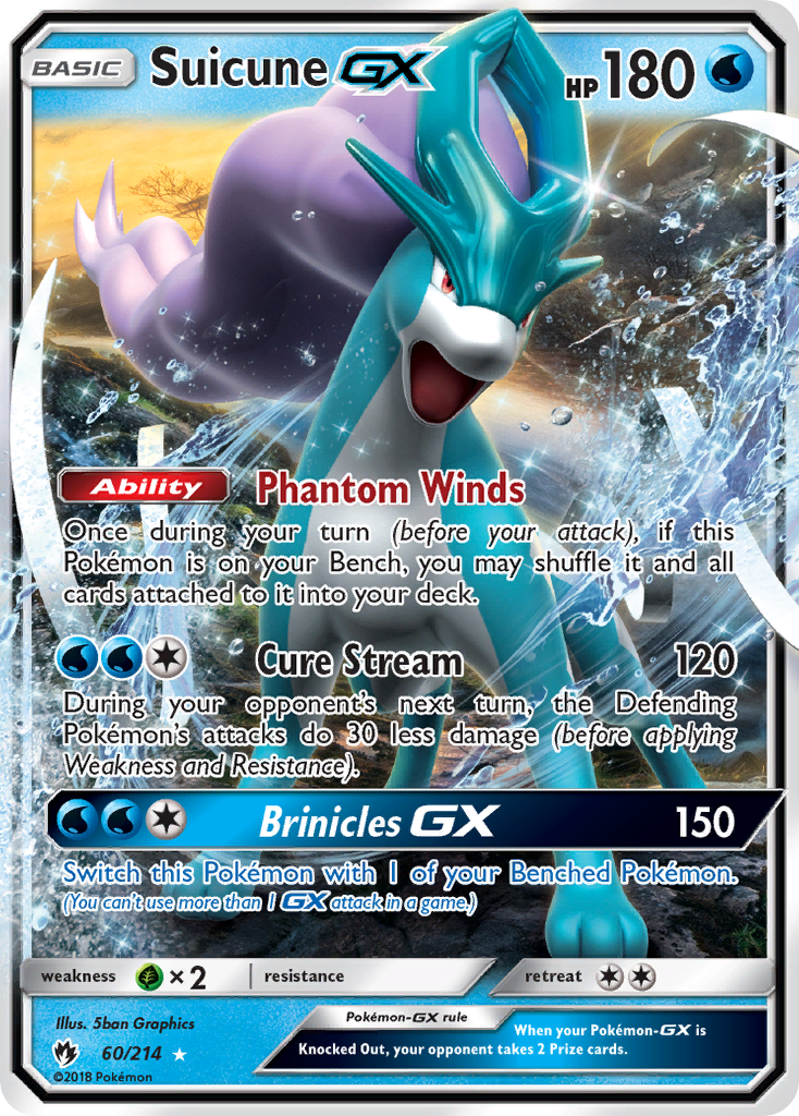 Suicune GX (60/214) [Sun & Moon: Lost Thunder] | Clutch Gaming