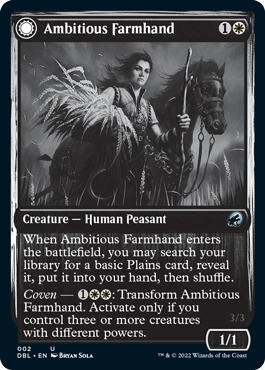 Ambitious Farmhand // Seasoned Cathar [Innistrad: Double Feature] | Clutch Gaming