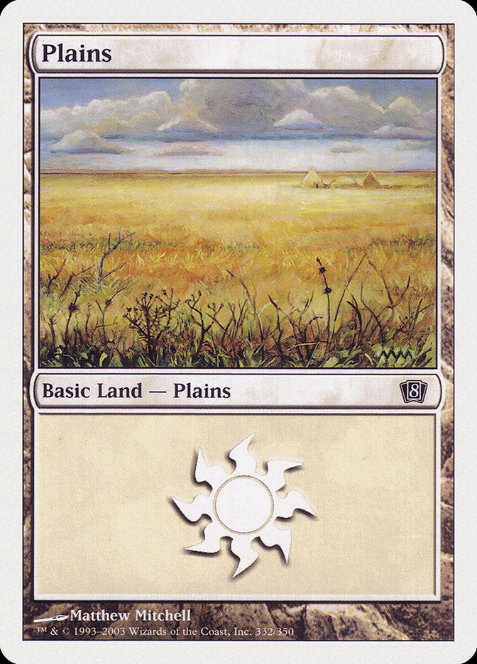 Plains (332) [Eighth Edition] | Clutch Gaming