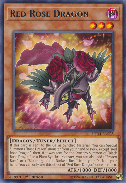 Red Rose Dragon [LED4-EN025] Rare | Clutch Gaming