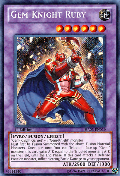 Gem-Knight Ruby [HA05-EN019] Secret Rare | Clutch Gaming