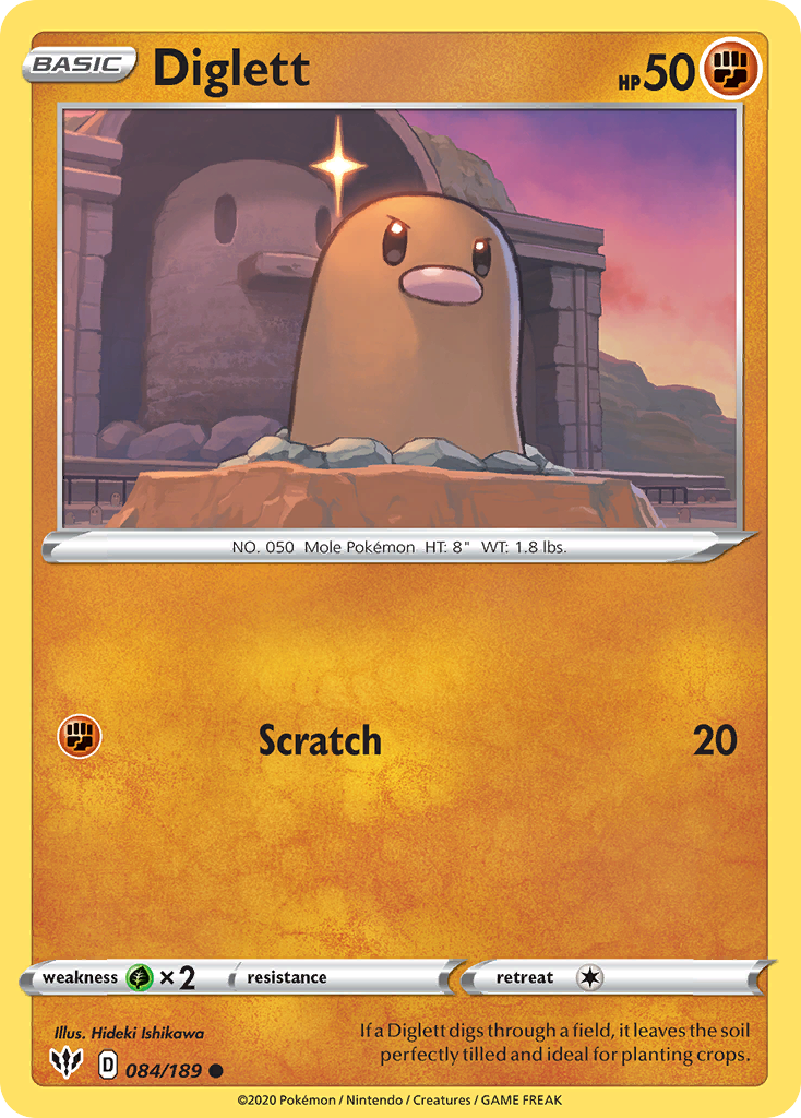 Diglett (084/189) [Sword & Shield: Darkness Ablaze] | Clutch Gaming