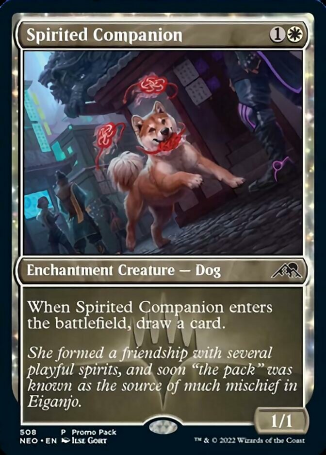 Spirited Companion (Promo Pack) [Kamigawa: Neon Dynasty Promos] | Clutch Gaming