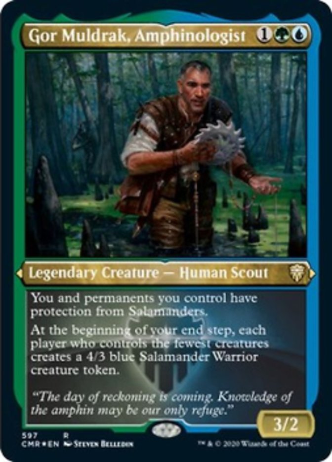 Gor Muldrak, Amphinologist (Etched) [Commander Legends] | Clutch Gaming