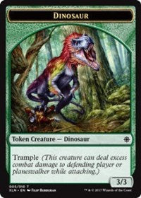 Dinosaur // Treasure (008) Double-Sided Token [Ixalan Tokens] | Clutch Gaming