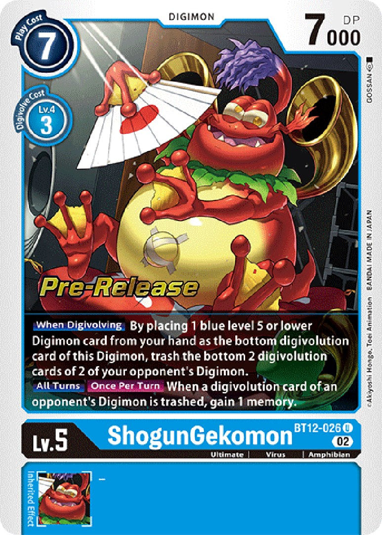 ShogunGekomon [BT12-026] [Across Time Pre-Release Cards] | Clutch Gaming