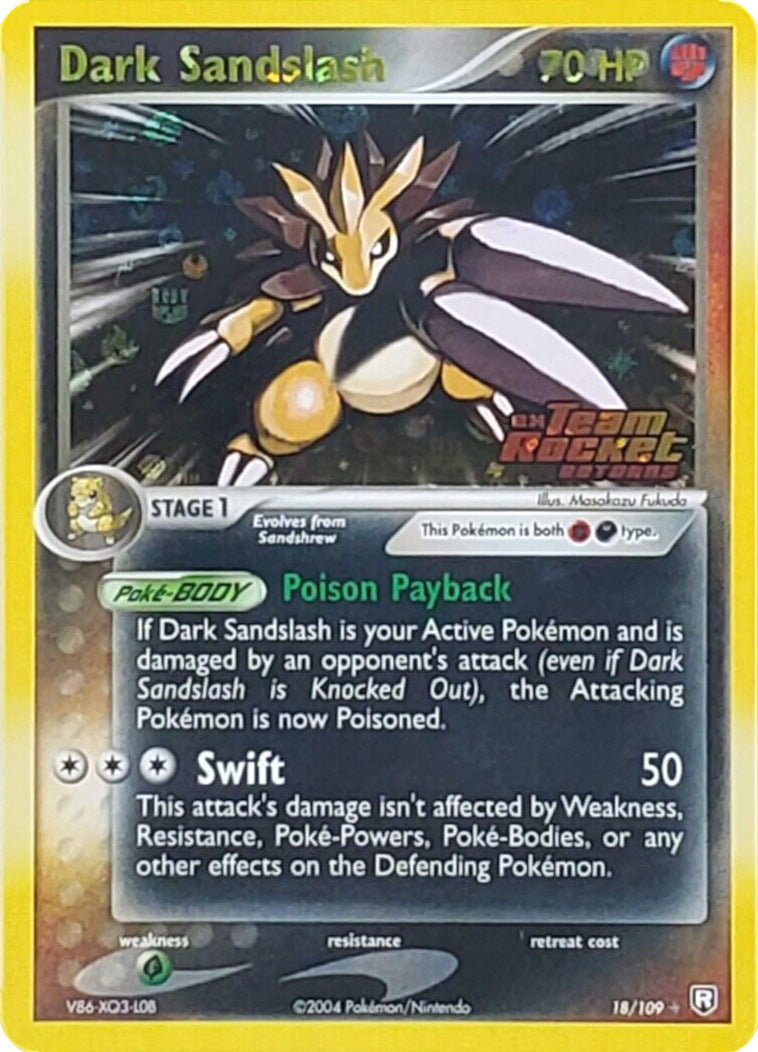 Dark Sandslash (18/109) (Stamped) [EX: Team Rocket Returns] | Clutch Gaming