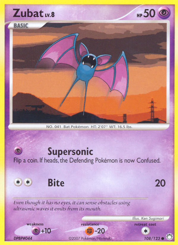 Zubat (108/123) [Diamond & Pearl: Mysterious Treasures] | Clutch Gaming