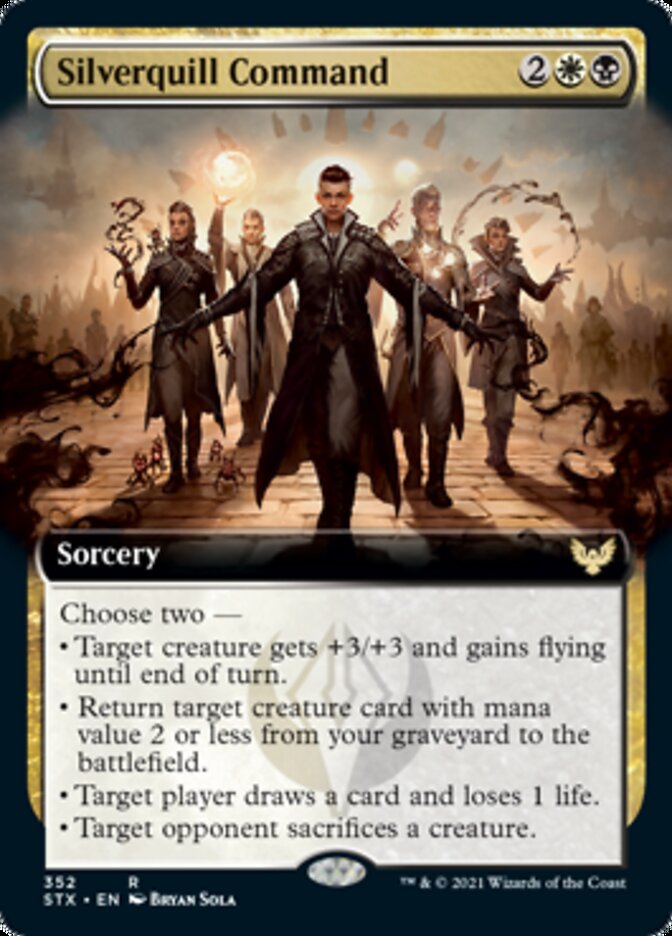 Silverquill Command (Extended Art) [Strixhaven: School of Mages] | Clutch Gaming