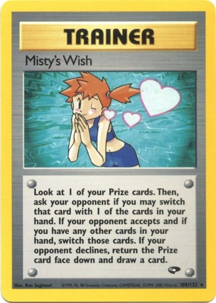 Misty's Wish (108/132) [Gym Challenge Unlimited] | Clutch Gaming