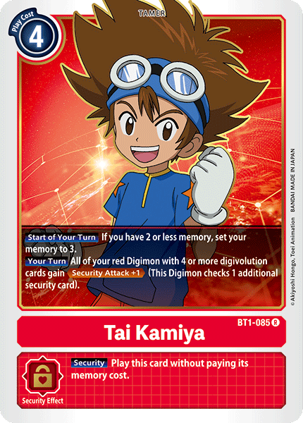 Tai Kamiya [BT1-085] [Release Special Booster Ver.1.0] | Clutch Gaming