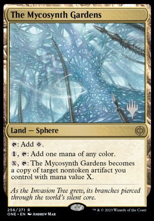 The Mycosynth Gardens (Promo Pack) [Phyrexia: All Will Be One Promos] | Clutch Gaming